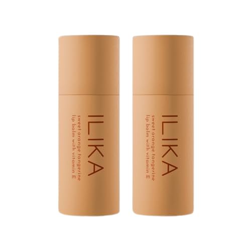 ILIKA Lip balm Organic, 2 Pack, Orange Tangerine