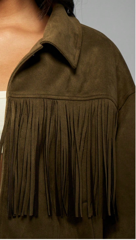 Western Fringe Suede Jacket