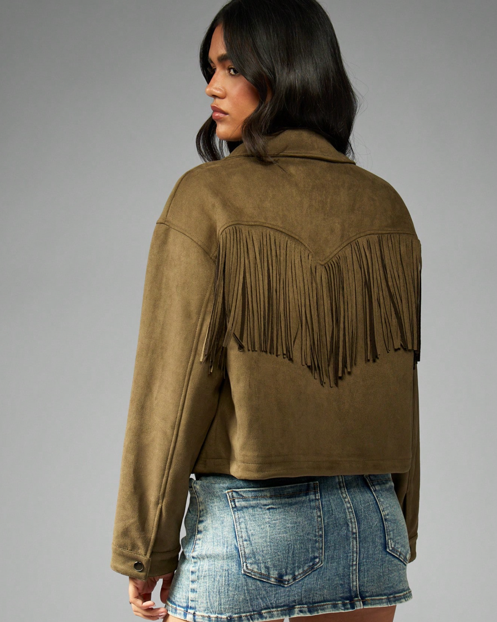 Western Fringe Suede Jacket