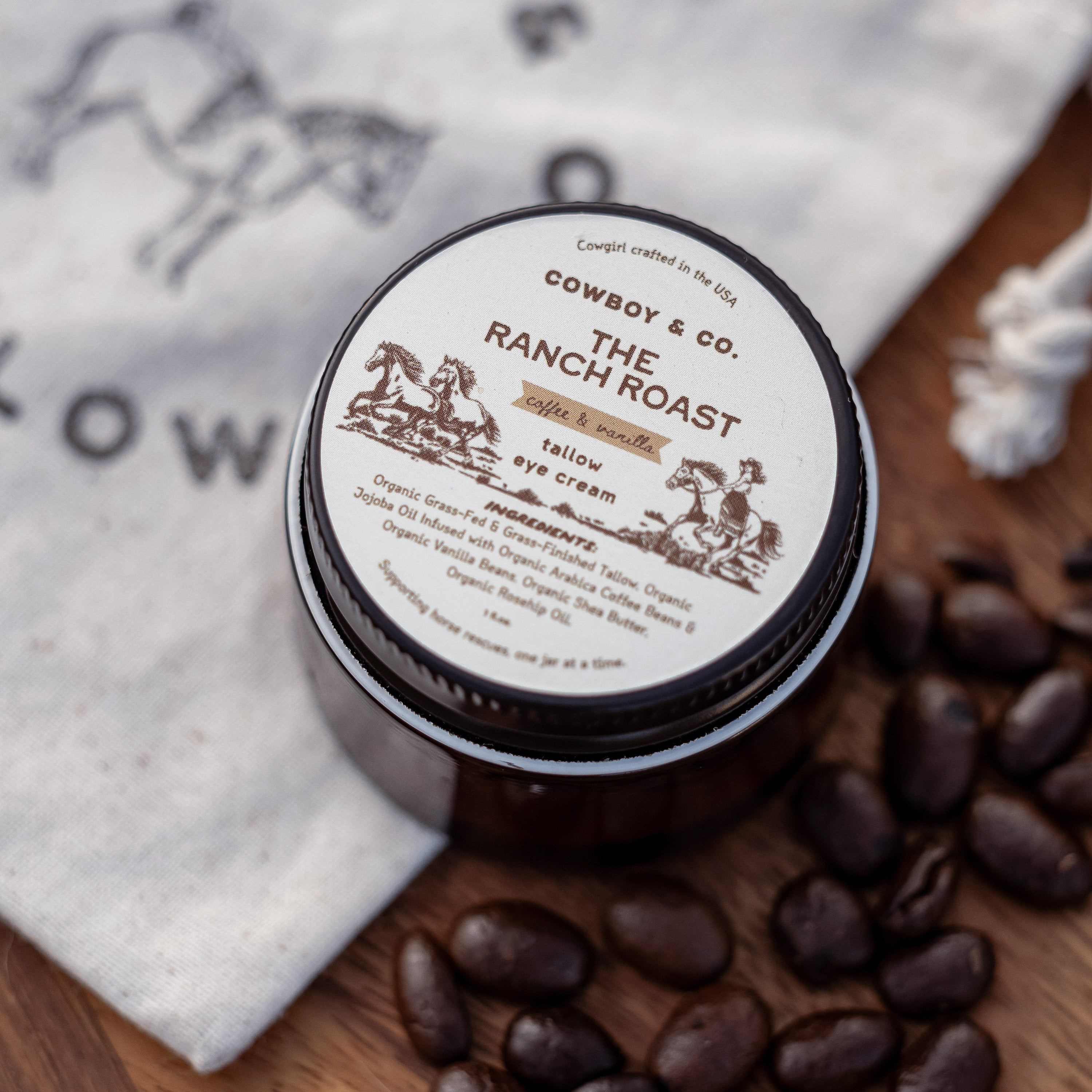 The Ranch Roast - Coffee & Vanilla Infused Organic Tallow Eye Cream