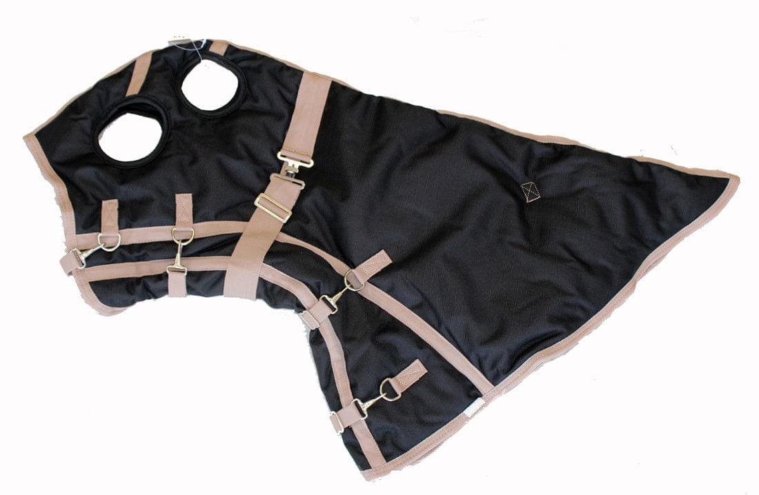 AJ Tack 1200D Waterproof Turnout Horse Blanket with Hood - Black