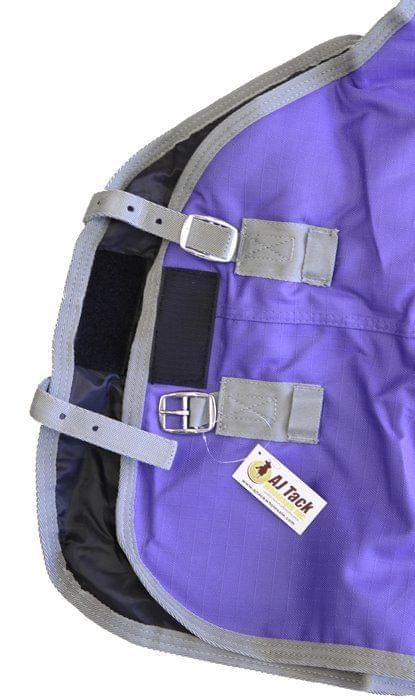 AJ Tack 1200D Horse Turnout Blanket with Storage Bag - Purple